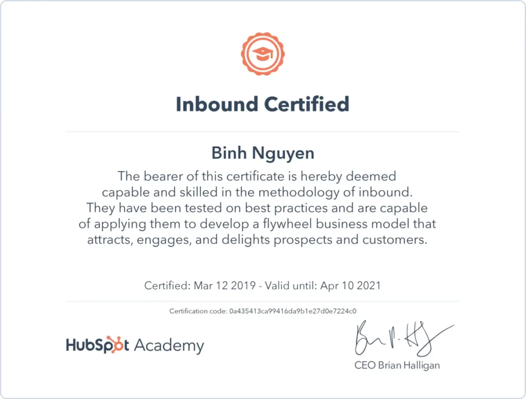 Inbound-Marketing-Certificate-Nguyen-Dang